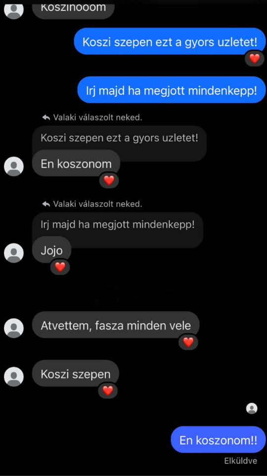 Vásárlói visszajelzés